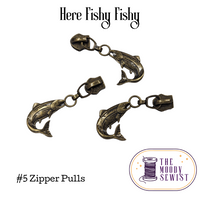 Here Fishy Fishy #5 Zipper Pulls