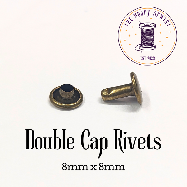 Double Cap Rivets: 8mm x 8mm