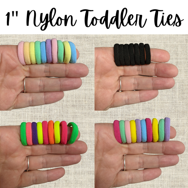 1 Inch Toddler/Piggies Nylon Ties