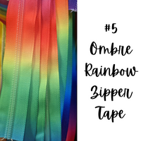 Rainbow Ombre Zipper Tape