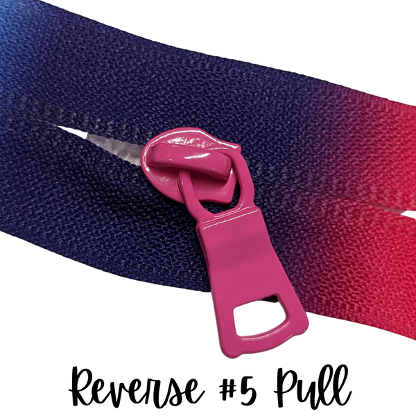 Reverse Tape Zipper Pulls 5 pack