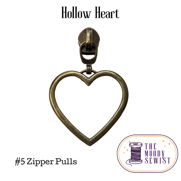 Hollow Hearts #5 Zipper Pulls